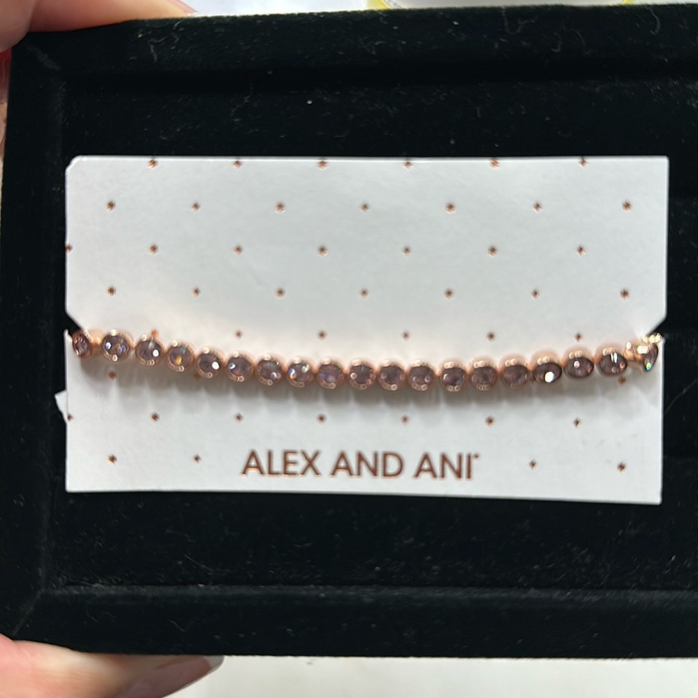 Rose gold tennis bracelet